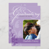 FOTO AFSTUDEERDER AANKONDIGING Elegant paarse (Voorkant / Achterkant)