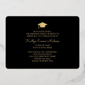 Foto Afstudeerder Collage Black & Gold Foil Kaart (Achterkant)