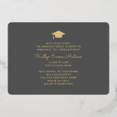 Foto Afstudeerder Collage Gray & Gold Foil Kaart (Achterkant)