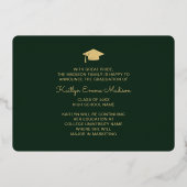 Foto Afstudeerder Collage Green & Gold Foil Kaart (Achterkant)