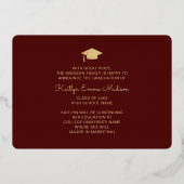 Foto Afstudeerder Collage Red & Gold Foil Kaart (Achterkant)