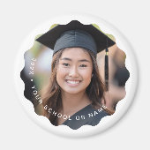 Foto afstudeerder jaarnaam school afstuderen golve magneet (Voorkant)