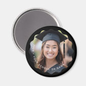 Foto afstudeerder jaarnaam school afstuderen golve magneet (Voorkant / Achterkant)