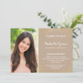 FOTO AFSTUDEERDER PARTY mini gouden confetti eco k Kaart (Staand voorkant)