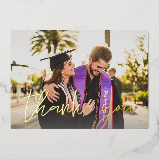 Foto Afstudeerder Pet & Chalkboard H Folie Harteli Uitnodiging (Voorkant)