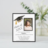 Foto Afstudeerder Pet Graduation Party Invitation (Staand voorkant)