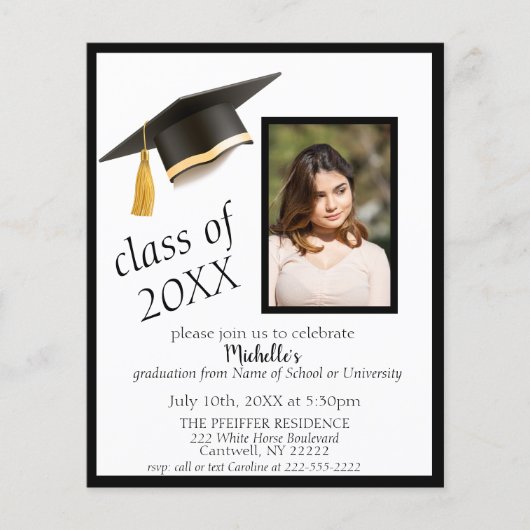 Foto Afstudeerder Pet Graduation Party Invitation (Voorkant)