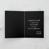 Foto afstudeerder zwart-wit kaart (Binnen)