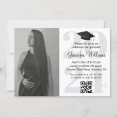 foto afstudeerfeest 2026 party qr code minimaal kaart (Voorkant)