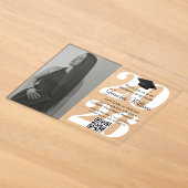 foto afstudeerfeest 2026 party qr code witte scrip acryl uitnodigingen (Laagn)