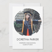 Foto Afstudeerfeest Elegant Goud Script ontwerp Kaart (Achterkant)