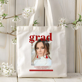 Foto afstudeerfeest Elegante moderne script Tote Bag