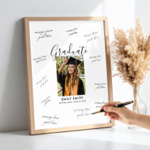 Foto afstudeerfeest gast handtekening