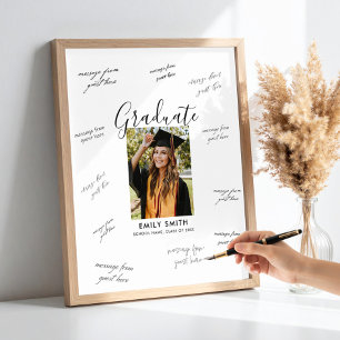 Foto afstudeerfeest gast handtekening poster
