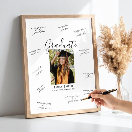 Foto afstudeerfeest gast handtekening poster