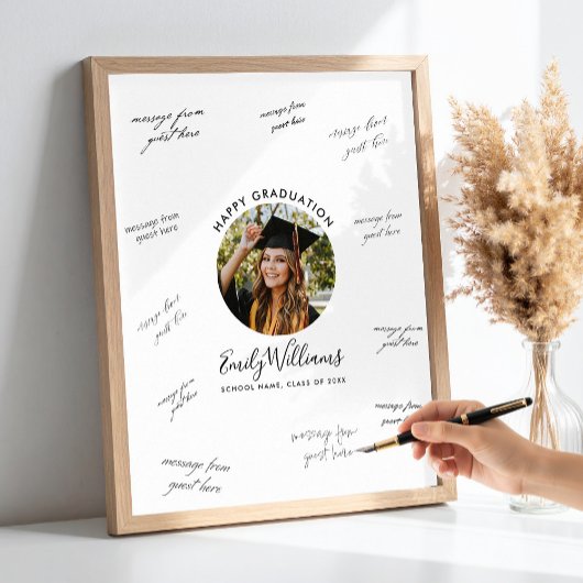 Foto Afstudeerfeest Gast Handtekening Poster