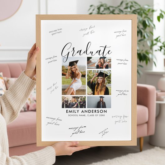 Foto Afstudeerfeest Gast Handtekening Poster