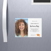 Foto afstudeerfeest magnetische uitnodiging