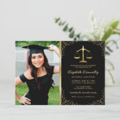 Foto afstudeerfeest rechten faculteit kaart (Staand voorkant)