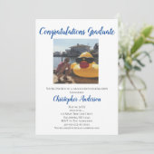 Foto afstudeerfeest uitnodiging (Staand voorkant)