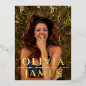 Foto afstudeerfeest uitnodiging briefkaart (Voorkant)