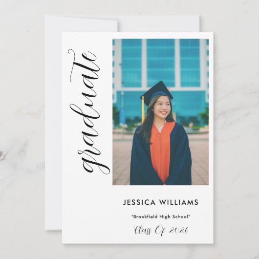 Foto afstudeerfeest voor mannen en vrouwen kaart (Voorkant)