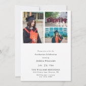 Foto afstudeerfeest voor mannen en vrouwen kaart (Achterkant)