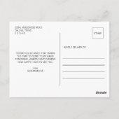 Foto-afstudeerkaart bedankt met blauwe rand briefkaart (Achterkant)