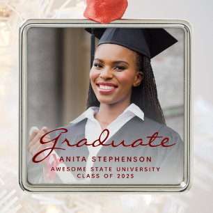 Foto Afstudeerklas 2025 Afstudeerceremonie Bourgon Metalen Ornament