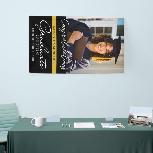 Foto Afstuderen 2025 Gefeliciteerd Afstudeerder Zw Spandoek (Beurs)