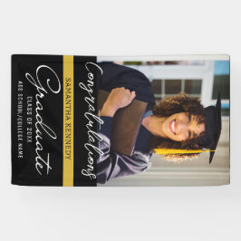 Foto Afstuderen 2025 Gefeliciteerd Afstudeerder Zw Spandoek