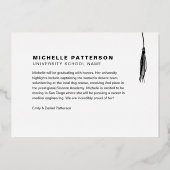 Foto afstuderen 2025 Goud Folie Uitnodiging (Achterkant)