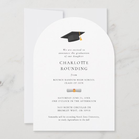 Foto Afstuderen 2025 Minimalistische aankondiging (Achterkant)