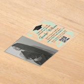 Foto afstuderen 2025 Partij QR Code Groen Script Acryl Uitnodigingen (Laagn)