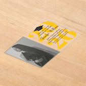 Foto afstuderen 2025 Party QR Code sinaasappel gee Acryl Uitnodigingen (Laagn)