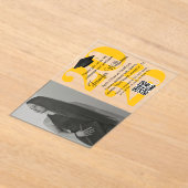 Foto afstuderen 2025 Party QR Code sinaasappel gee Acryl Uitnodigingen (Laagn)