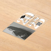 Foto afstuderen 2025 Party QR Code Wit Script Acryl Uitnodigingen (Laagn)