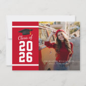 Foto Afstuderen 2025 Rood Wit Afstudeerder (Voorkant)