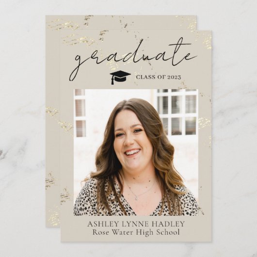 Foto Afstuderen Aankondiging (Voorkant / Achterkant)