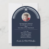 Foto Afstuderen Aankondiging Blue & Silver Star (Achterkant)