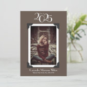  Foto Afstuderen Aankondiging bruin (Staand voorkant)