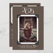  Foto Afstuderen Aankondiging bruin (Voorkant / Achterkant)