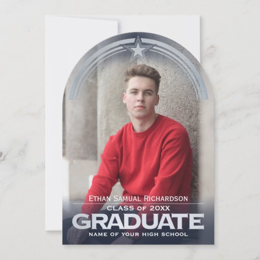 Foto Afstuderen Aankondiging en Party Invitation (Voorkant)