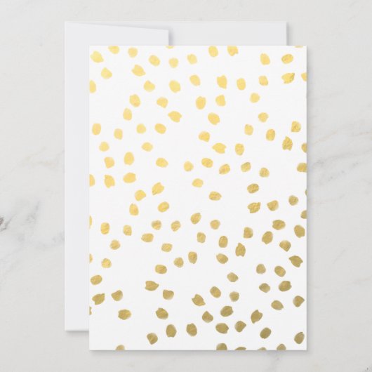 Foto Afstuderen Aankondiging Faux Gold Foil Card (Achterkant)