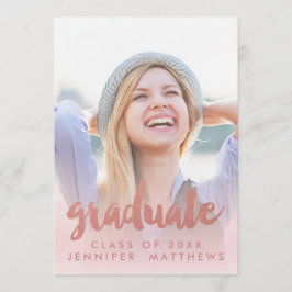 Foto Afstuderen Aankondiging Faux Roos Gold