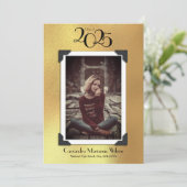  Foto Afstuderen Aankondiging Gold (Staand voorkant)