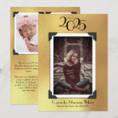  Foto Afstuderen Aankondiging Gold (Voorkant / Achterkant)