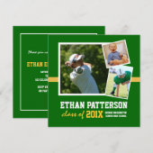 Foto Afstuderen aankondiging groen goud (Voorkant / Achterkant)