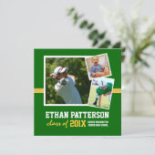 Foto Afstuderen aankondiging groen goud (Staand voorkant)