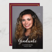 Foto Afstuderen Aankondiging Kaart Bourgondië (Voorkant / Achterkant)